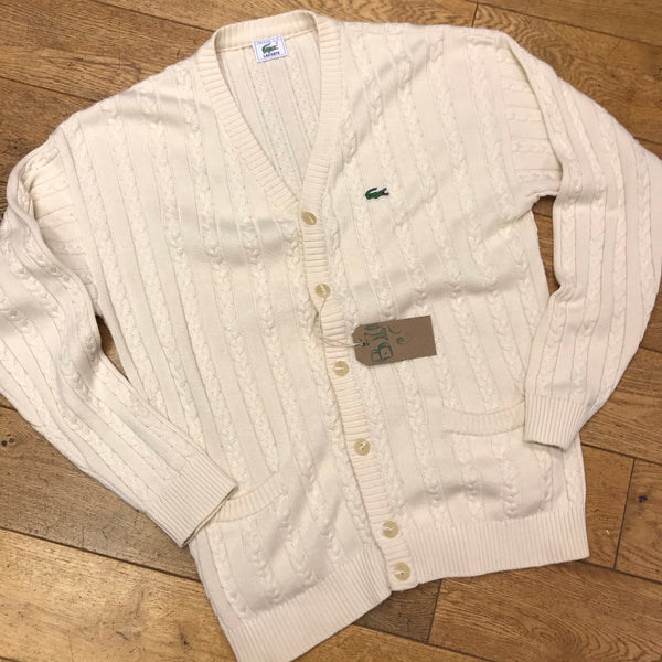 Lacoste Cable Cotton Knit Cardigan